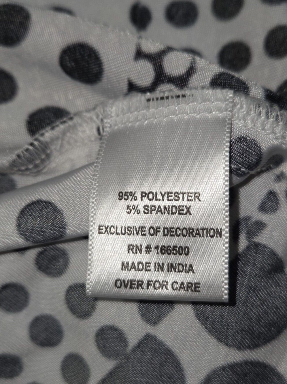 Emily Daniels Black & White Dot-Pattern Keyhole Women's Blouse - Picture 7 of 9